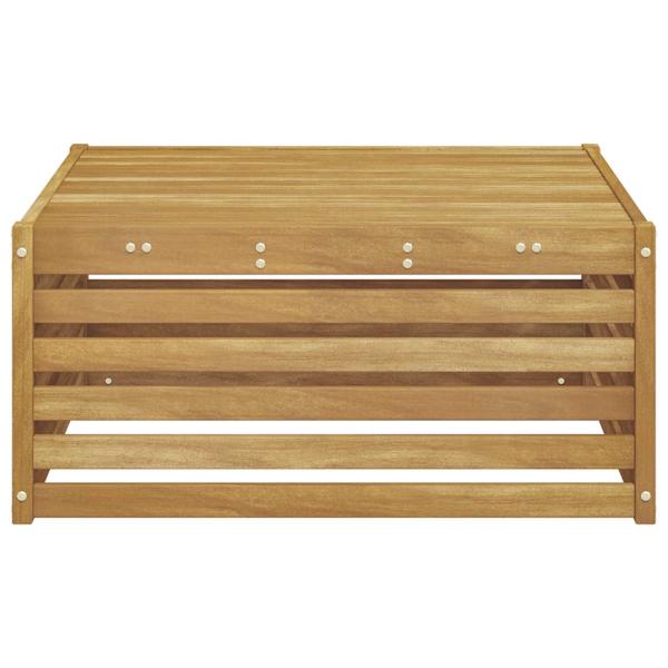 Tisch für Outdoor Massivholz Akazie Weiß 79 x 79 x 37 cm