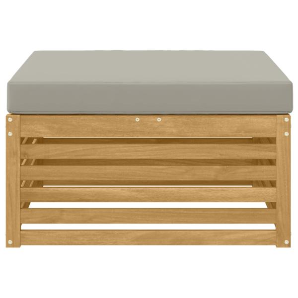 Outdoor-Fußhocker Massivholz Akazie Weiß