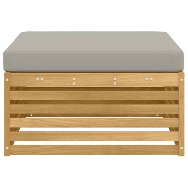 Outdoor-Fußhocker Massivholz Akazie Weiß