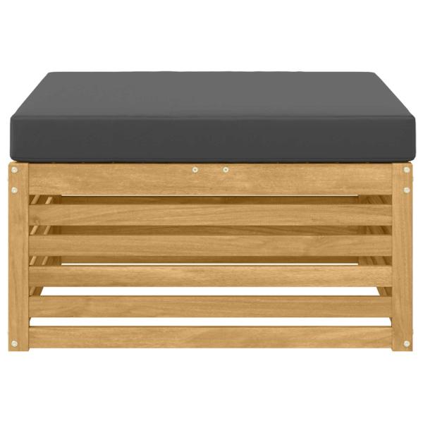 Outdoor-Fußhocker Massivholz Akazie Weiß