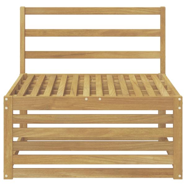 Outdoor Mittelsofa Massivholz Akazie Weiß 83 x 79 x 73 cm