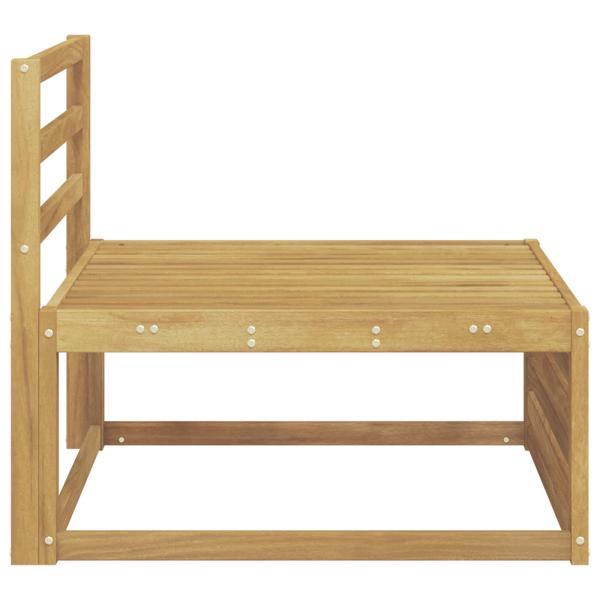 Outdoor Mittelsofa Massivholz Akazie Weiß 83 x 79 x 73 cm