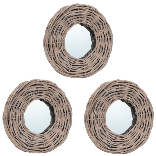 ARDEBO.de - Spiegel 3 Stk. 15 cm Weide