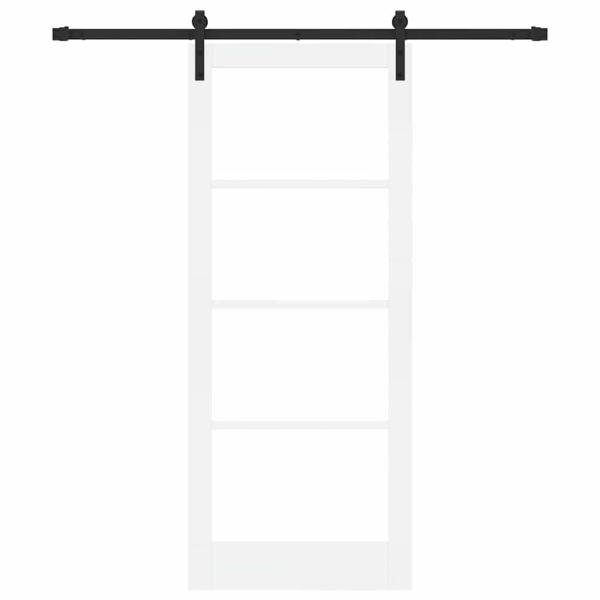 Schiebetür ORKDAL Weiß und Schwarz 83 x 202 cm