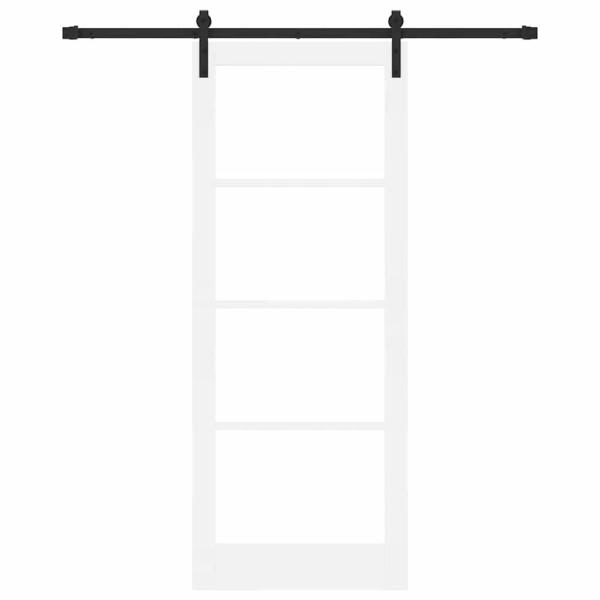 Schiebetür ORKDAL Weiß und Schwarz 83 x 211 cm
