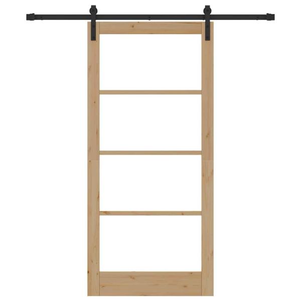 Schiebetür ORKDAL Natürlich und Schwarz 93 x 202 cm