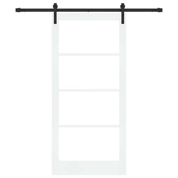 Schiebetür ORKDAL Weiß und Schwarz 93 x 202 cm