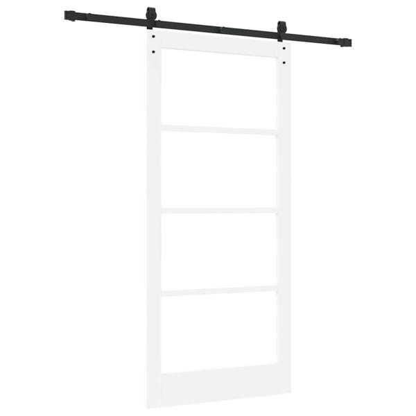 Schiebetür ORKDAL Weiß und Schwarz 93 x 202 cm