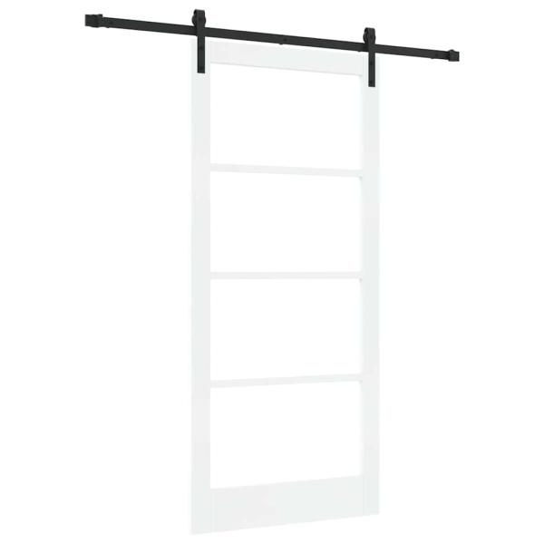 Schiebetür ORKDAL Weiß und Schwarz 93 x 202 cm