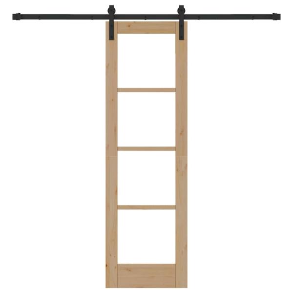 Schiebetür ORKDAL Natürlich und Schwarz 61 x 198,5 cm