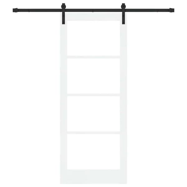 Schiebetür ORKDAL Weiß und Schwarz 83 x 211 cm