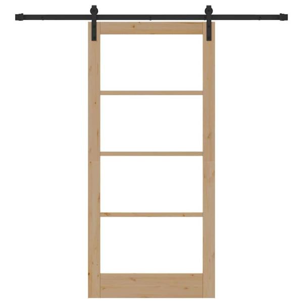 Schiebetür ORKDAL Natürlich und Schwarz 93 x 202 cm