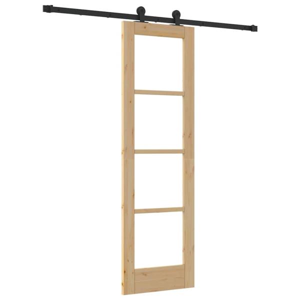 Schiebetür ORKDAL Natürlich und Schwarz 61 x 198,5 cm