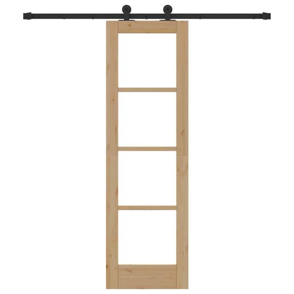 Schiebetür ORKDAL Natürlich und Schwarz 61 x 198,5 cm
