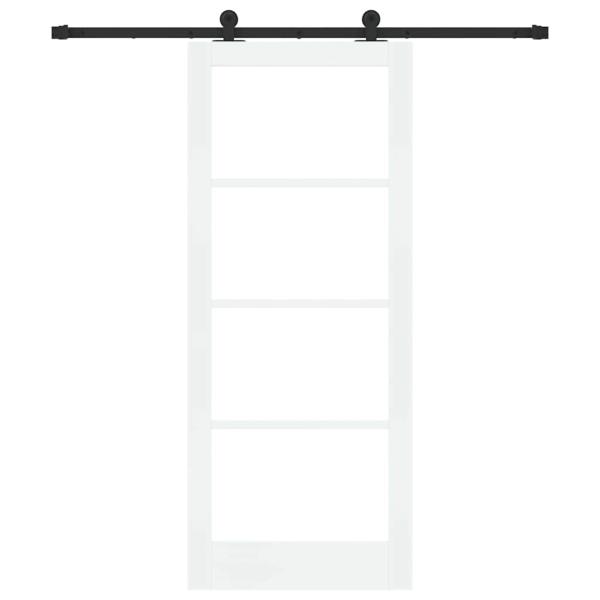 Schiebetür ORKDAL 83 x 202 cm Massivholz Kiefer und Glas