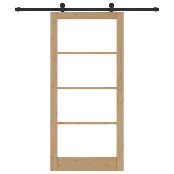 Schiebetür ORKDAL 93 x 202 cm Massivholz Kiefer und Glas
