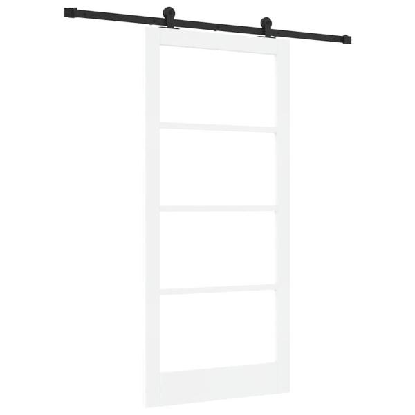 Schiebetür ORKDAL Weiß und Schwarz 93 x 202 cm