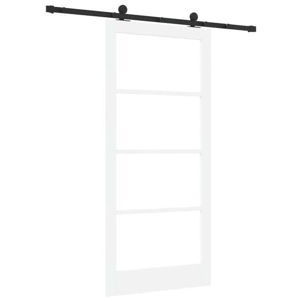 Schiebetür ORKDAL Weiß und Schwarz 93 x 202 cm