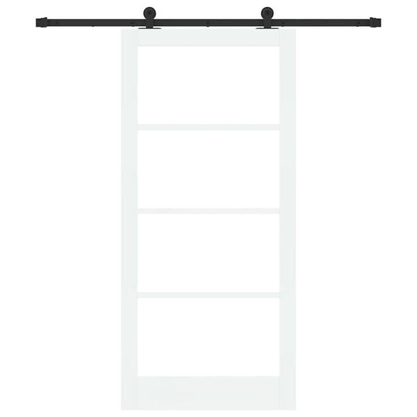 Schiebetür ORKDAL Weiß und Schwarz 93 x 202 cm