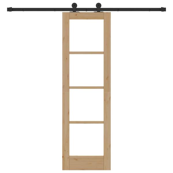 Schiebetür ORKDAL Natürlich und Schwarz 61 x 198,5 cm