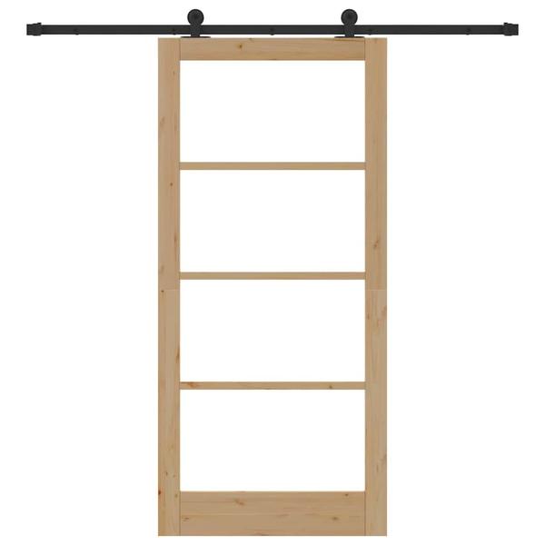 Schiebetür ORKDAL Natürlich und Schwarz 93 x 202 cm