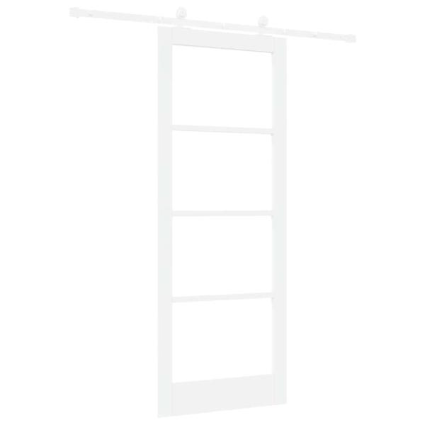 Schiebetür ORKDAL Weiß 83 x 211 cm Massivholz Kiefer und Glas