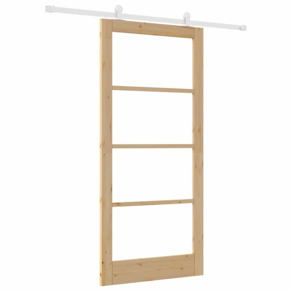 Schiebetür ORKDAL Natur 93 x 202 cm Massivholz Kiefer und Glas