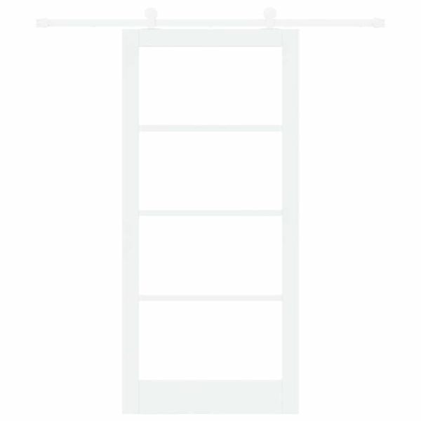 Schiebetür ORKDAL Weiß 93 x 202 cm Massivholz Kiefer und Glas