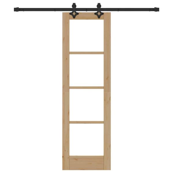 Schiebetür ORKDAL Natürlich und Schwarz 61 x 198,5 cm