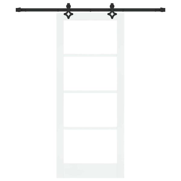 Schiebetür ORKDAL Weiß und Schwarz 83 x 202 cm