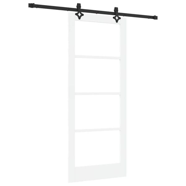 Schiebetür ORKDAL Weiß und Schwarz 83 x 202 cm