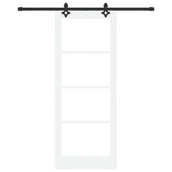 Schiebetür ORKDAL Weiß und Schwarz 83 x 211 cm