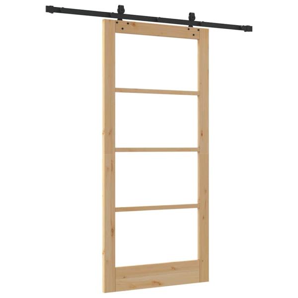 Schiebetür ORKDAL Natürlich und Schwarz 93 x 202 cm