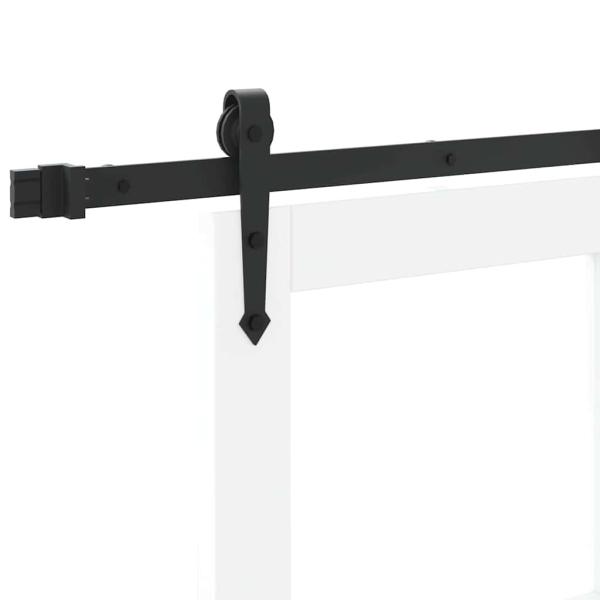 Schiebetür Weiß 93 x 202 cm Massivholz Kiefer und Glas