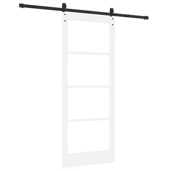 Schiebetür Weiß und Schwarz 83 x 202 cm