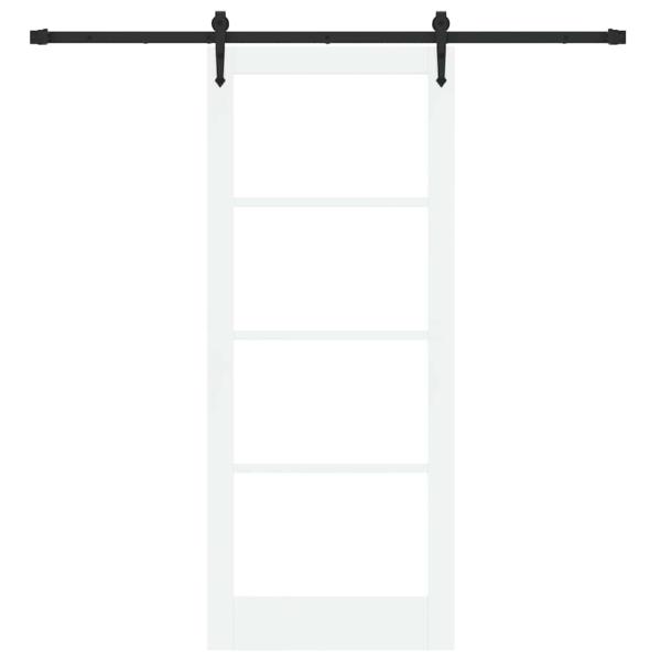 Schiebetür Weiß und Schwarz 83 x 202 cm