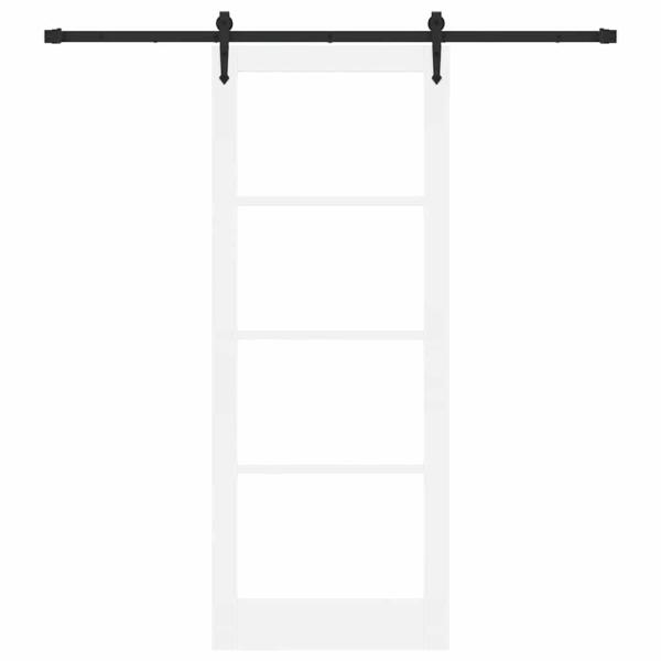 Schiebetür Weiß und Schwarz 83 x 211 cm