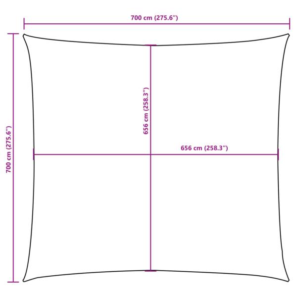 Sonnensegel Oxford-Gewebe Quadratisch 2x2 m Dunkelgrün