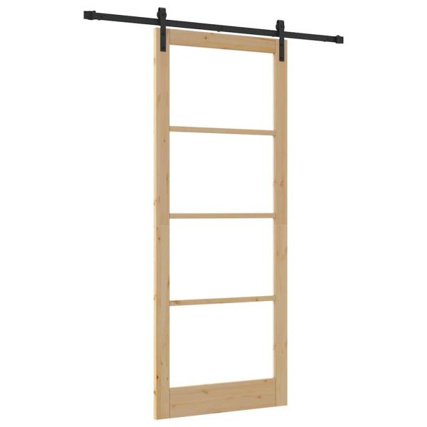 Schiebetür ORKDAL Natürlich und Schwarz 93 x 232 cm
