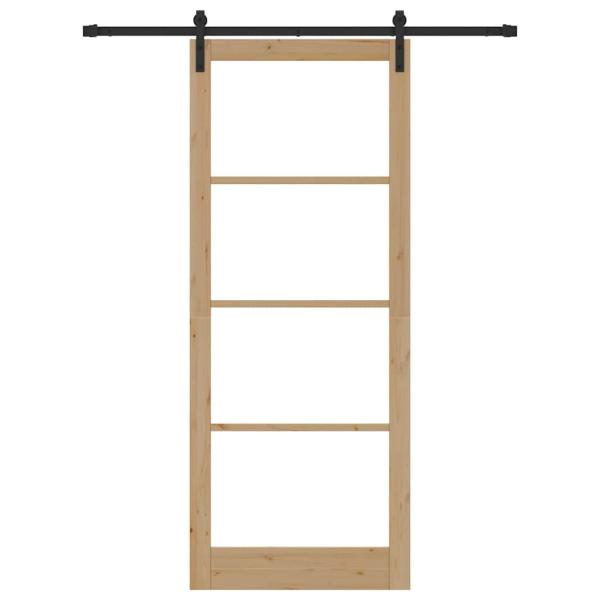 Schiebetür ORKDAL Natürlich und Schwarz 93 x 232 cm