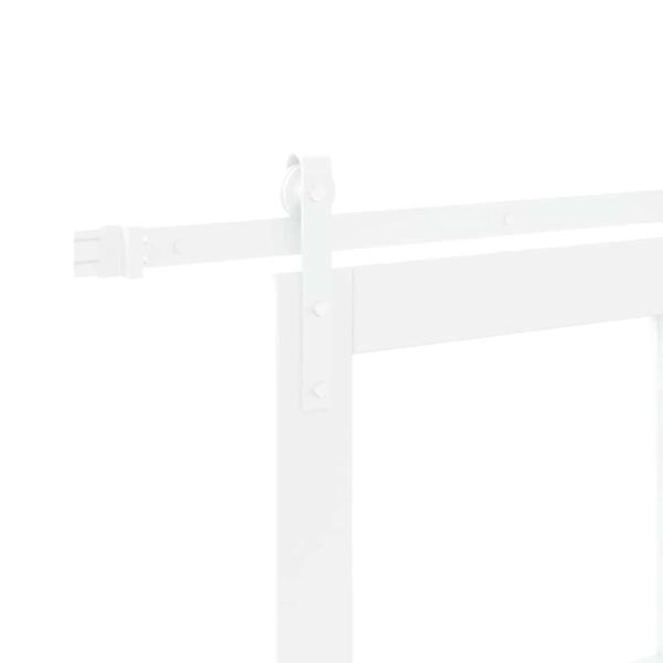 Schiebetür ORKDAL Weiß 93 x 232 cm Massivholz Kiefer und Glas