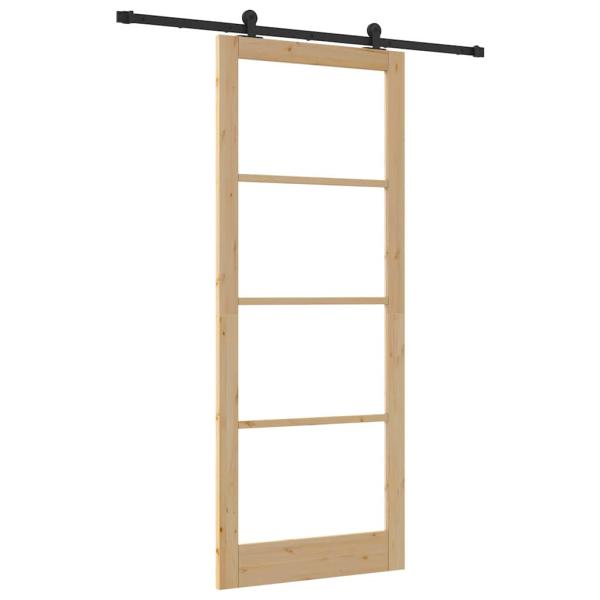 Schiebetür ORKDAL 93 x 232 cm Massivholz Kiefer und Glas