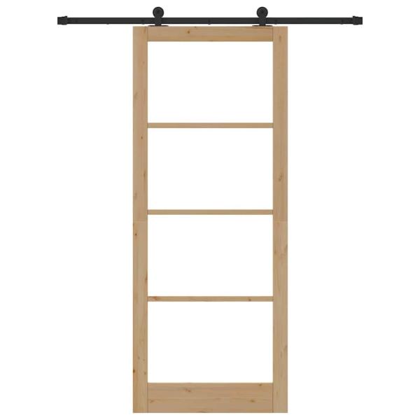 Schiebetür ORKDAL 93 x 232 cm Massivholz Kiefer und Glas