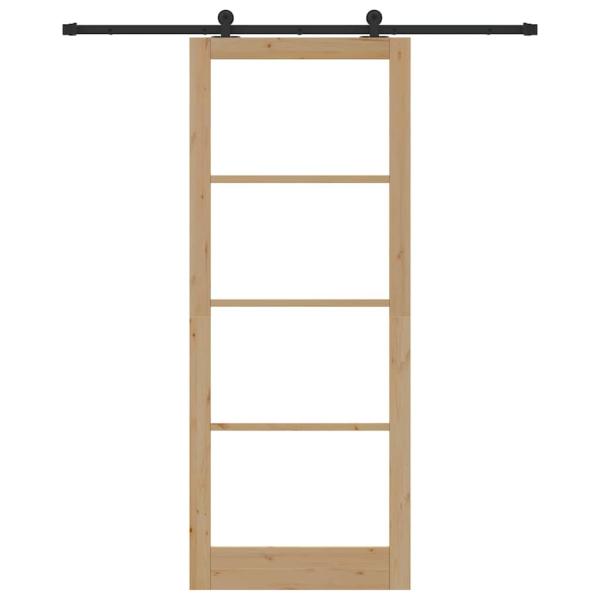 Schiebetür ORKDAL 93 x 232 cm Massivholz Kiefer und Glas