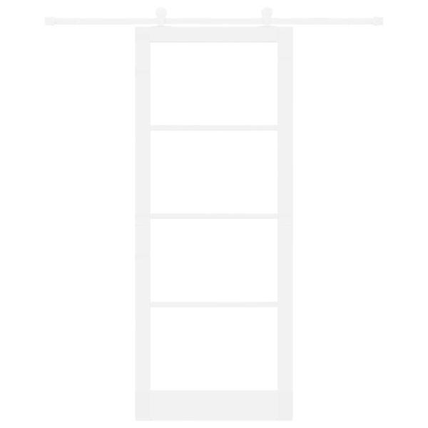 Schiebetür ORKDAL Weiß 93 x 232 cm Massivholz Kiefer und Glas