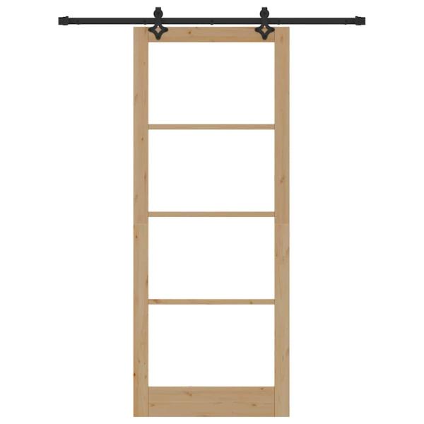 Schiebetür ORKDAL 93 x 232 cm Massivholz Kiefer und Glas