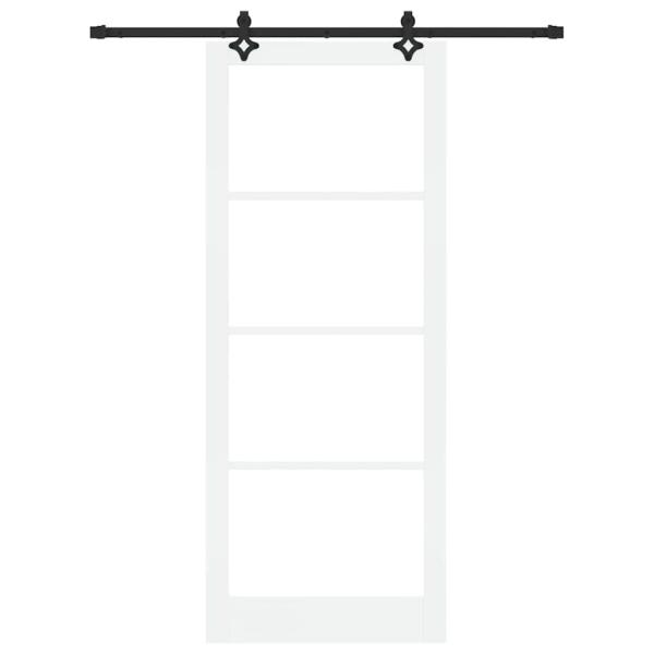 Schiebetür ORKDAL Weiß und Schwarz 93 x 232 cm