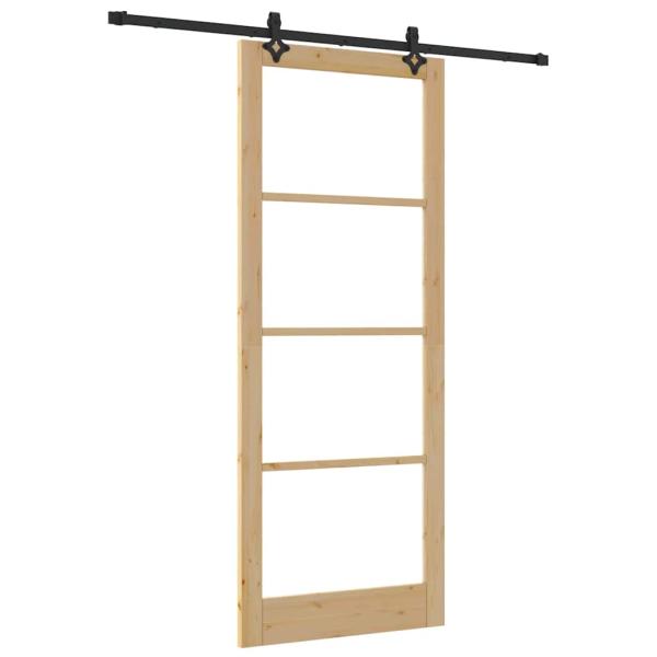 Schiebetür ORKDAL 93 x 232 cm Massivholz Kiefer und Glas