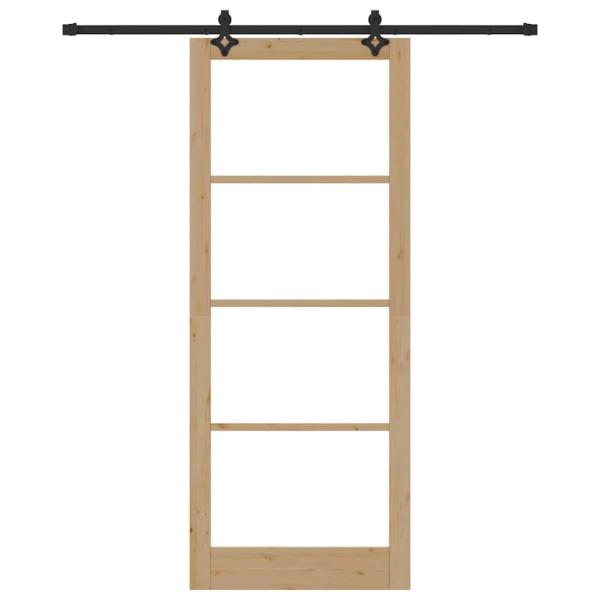 Schiebetür ORKDAL 93 x 232 cm Massivholz Kiefer und Glas