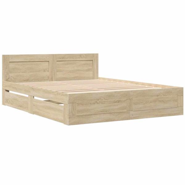 Bettrahmen 2 stk. Sonoma 153 x 203 cm Holzwerkstoff